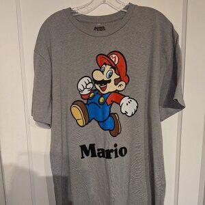 Nintendo Super Mario Bros Grey XL Short Sleeve T Shirt  Authentic Gamer Video